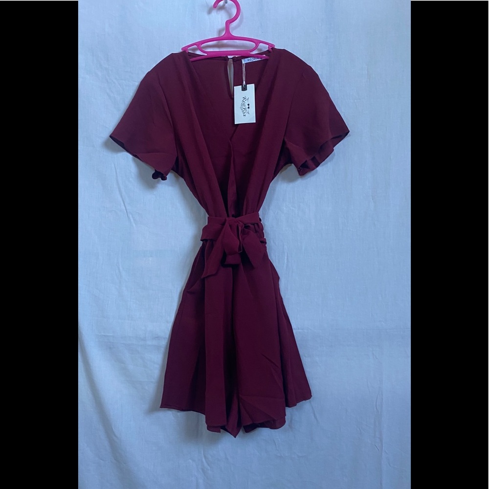Burgundy Red Romper made by ReoRia NWT size M